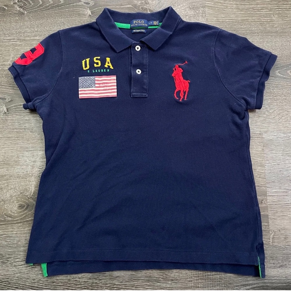 Polo Ralph Lauren Skinny cut large USA in Navy.